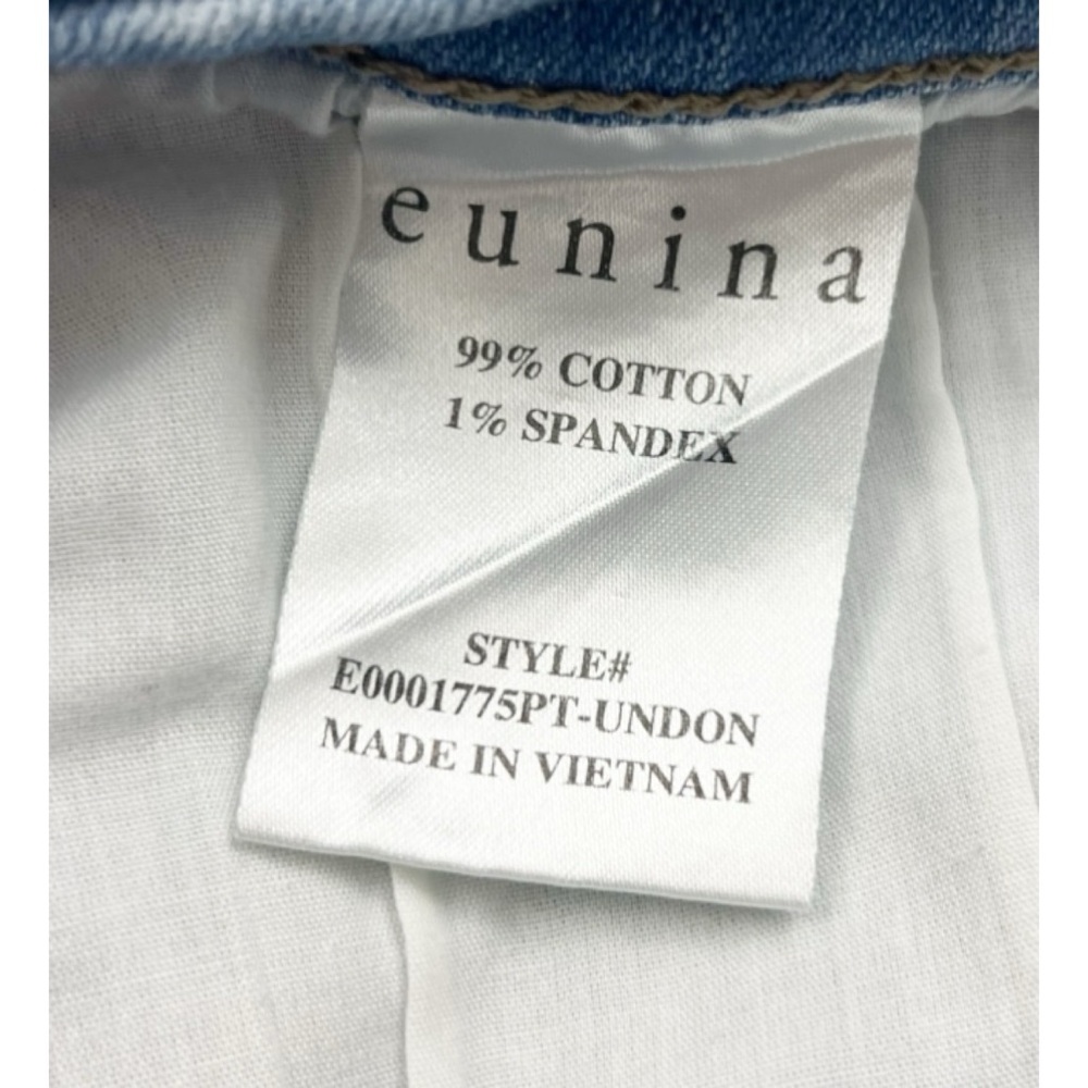 Eunina Steph High Rise Wide Leg Ankle Crop Jeans Taw Fray Hem Size 30 - Picture 5 of 7